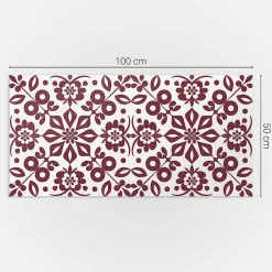 Panneau Décoratif 100x50 cm Motif Végétal Avec Ornements 1 pièce-Wallfluent Online