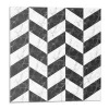 Wallfluent Panneau Décoratif 50x50 cm Motif À Chevrons En Marbre 4 pièces