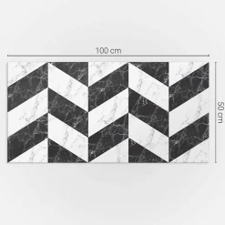 Wallfluent Panneau Décoratif 100x50 cm Motif Composé De Cercles Disposés En Grille 1 pièce