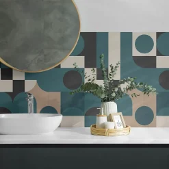 Wallfluent Panneau Décoratif 120x60 cm Géométrie De L'étoile Et Du Rectangle 1 pièce