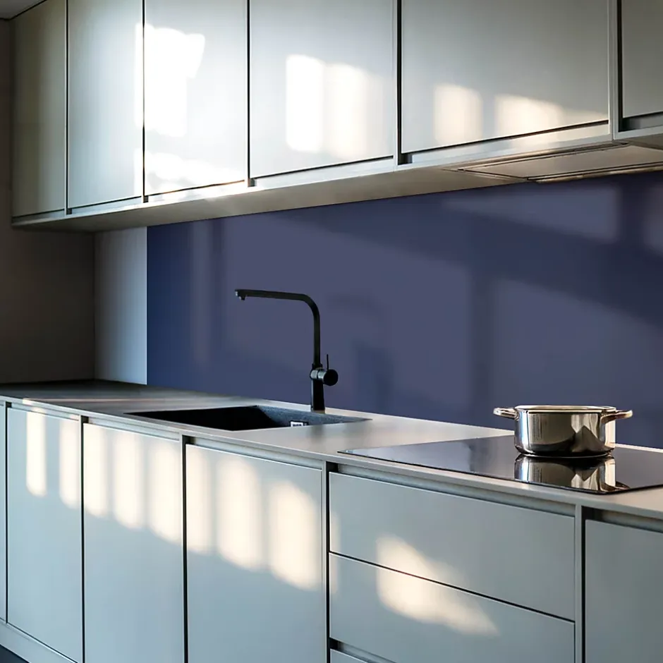 Wallfluent Panneau Décoratif 100x50 cm Couleur Bleue 1 pièce