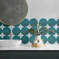 Panneau Décoratif 100x50 cm Géométrie Des Cercles Et Des Carrés 1 pièce-Wallfluent Discount