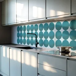 Panneau Décoratif 100x50 cm Géométrie Des Cercles Et Des Carrés 1 pièce-Wallfluent Discount