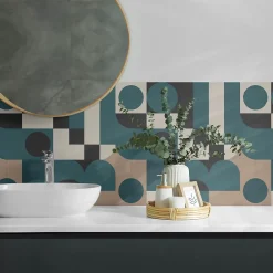 Panneau Décoratif 100x50 cm Géométrie De L'étoile Et Du Rectangle 1 pièce-Wallfluent Sale