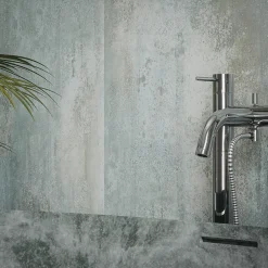 Mon Marché Déco Panneau Douche PVC Minéral - L. 240 x l. 100 x ép. 1 cm