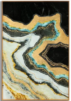 Mauro Ferretti Panneau en verre abstrait avec cadre multicolore cm 80x3,5x120