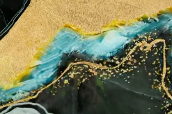 Mauro Ferretti Panneau en verre abstrait avec cadre multicolore cm 80x3,5x120