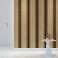 Panneau HDF noir avec lamelles 40 x 280 cm