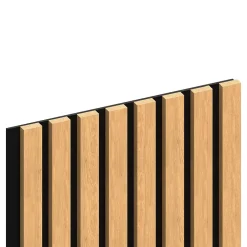 Panneau HDF noir avec lamelles 40 x 280 cm