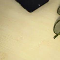 Mon Marché Déco Panneau MDF Plaqué - Bambou - 60 x 60 cm