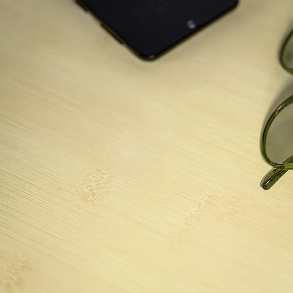 Mon Marché Déco Panneau MDF Plaqué - Bambou - 60 x 60 cm