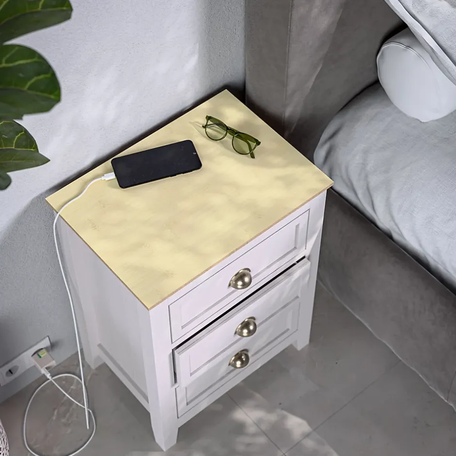 Mon Marché Déco Panneau MDF Plaqué - Bambou - 60 x 60 cm