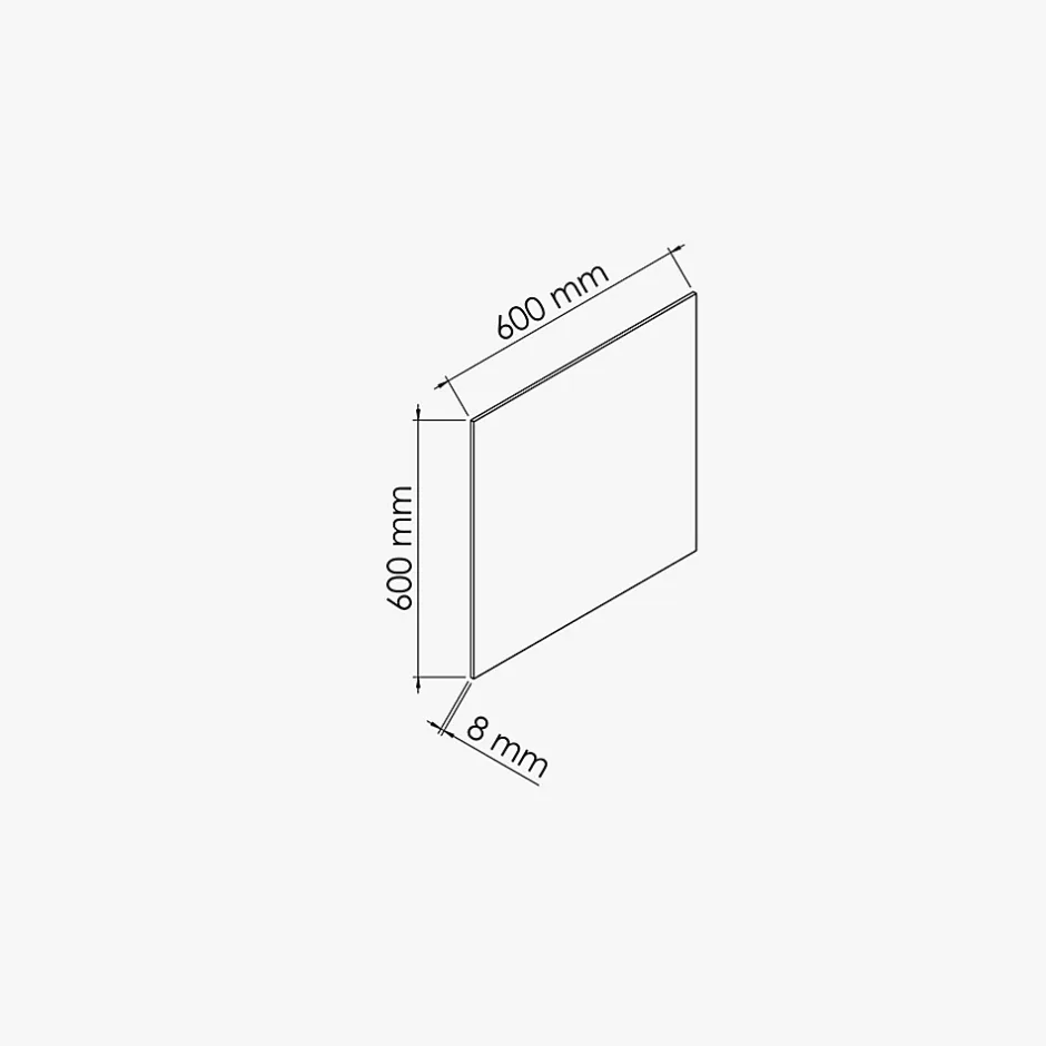 Mon Marché Déco Panneau MDF Plaqué - Bambou - 60 x 60 cm