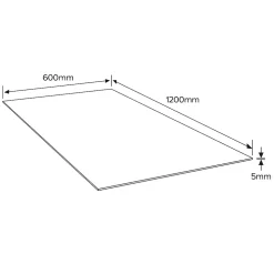 Panneau mousse légère forex - 120 x 60 cm, ép.5 mm (vendu au panneau)-