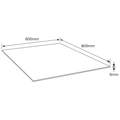 Panneau mousse légère forex - 80 x 60 cm, ép.5 mm (vendu au panneau)
