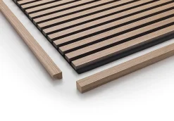 Panneau Mural Acoustique en Bois - 240x60,5x2,2 cm - Chêne Clair - A Lattes - Panneau Tasseau de Bois Naturel-Quiet Wall Online