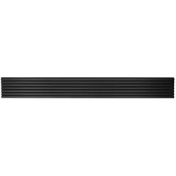 Decoon Panneau mural acoustique tasseaux bois 250 x 30 x 1,9 cm - Lamelles placage noir fond noir - 0,75m²