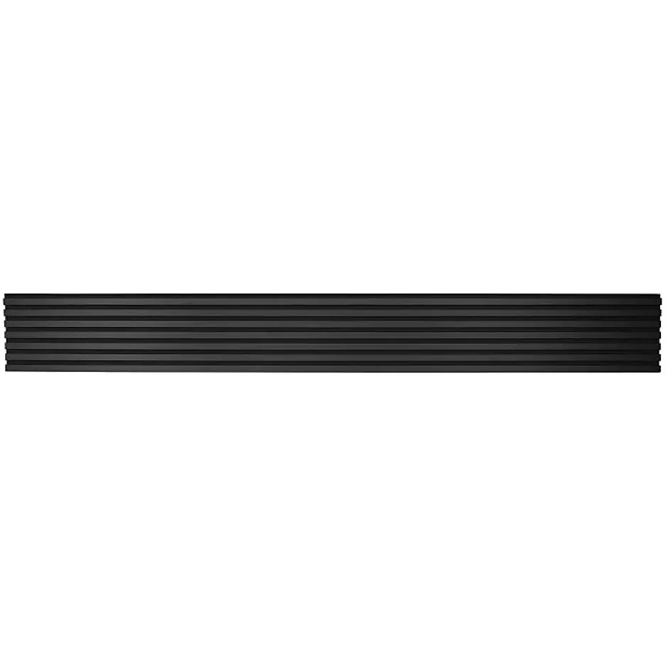 Decoon Panneau mural acoustique tasseaux bois 250 x 30 x 1,9 cm - Lamelles placage noir fond noir - 0,75m²
