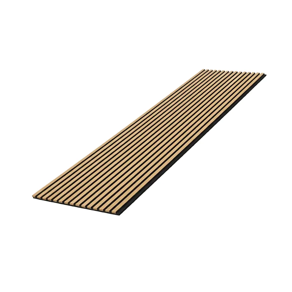 Panneau mural acoustique tasseaux MDF placage chêne véritable , L.267 cm x l.57,25 cm x Ep. 19 mm-Wood&Sens Hot