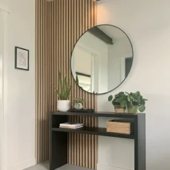 Panneau mural acoustique tasseaux MDF placage chêne véritable , L.267 cm x l.57,25 cm x Ep. 19 mm-Wood&Sens Hot