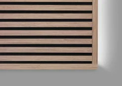 Panneau Mural Acoustique en Bois - 240x60,5x2,2 cm - Noyer Naturel - A Lattes - Panneau Tasseau de Bois Naturel-Quiet Wall Sale