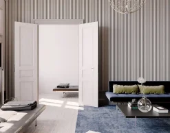 Panneau Mural Acoustique en Bois - 240x60,5x2,2 cm - Frêne Gris - A Lattes - Panneau Tasseau de Bois Naturel-Quiet Wall New