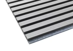 Panneau Mural Acoustique en Bois - 240x60,5x2,2 cm - Frêne Gris - A Lattes - Panneau Tasseau de Bois Naturel-Quiet Wall New