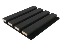 Vente-unique Panneau mural acoustique - Finition bois gris anthracite - Pack de 3,12 m² - Lot de 2 pièces - PENCIA