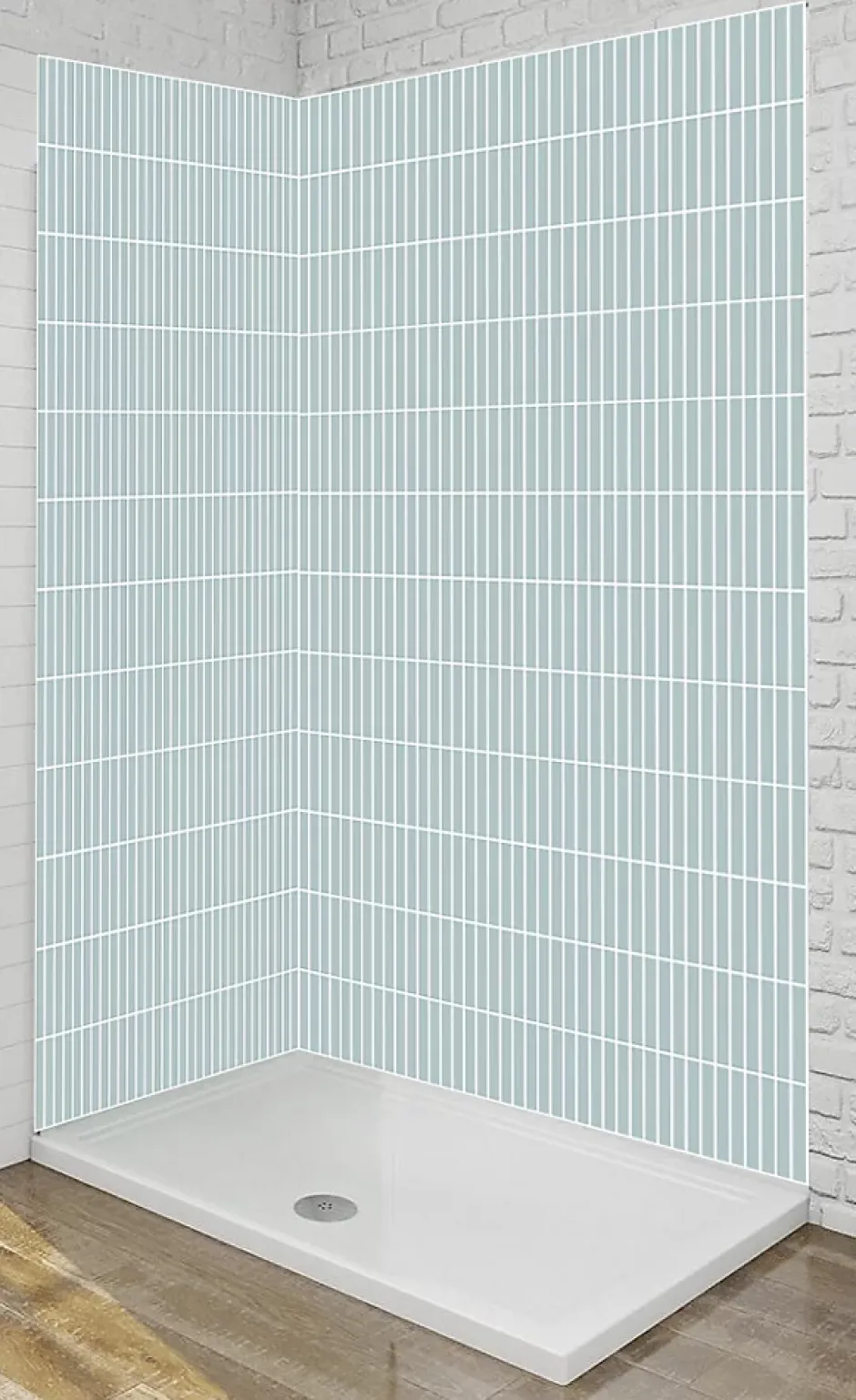 Ma nouvelle décoration Panneau Mural Alu Douche salle de bain KIT KAT Vert 90 cm x 210 cm Ma Nouvelle Déco