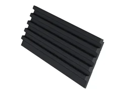 Vente-unique Panneau mural 3D - Pack de 2,83 m² - Noir - Lot de 8 pièces - CLINTON