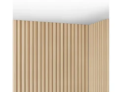 Panneau mural 3D - Pack de 3,71 m² - Coloris bois naturel clair - Lot de 8 pièces - TATIANA-Vente-unique Clearance