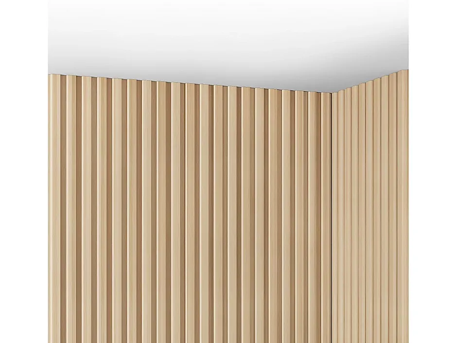Panneau mural 3D - Pack de 3,71 m² - Coloris bois naturel clair - Lot de 8 pièces - TATIANA-Vente-unique Clearance