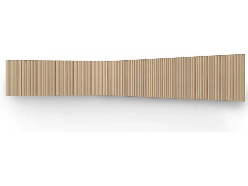 Panneau mural 3D - Pack de 3,71 m² - Coloris bois naturel clair - Lot de 8 pièces - TATIANA-Vente-unique Clearance