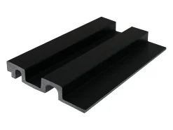 Vente-unique Panneau mural 3D - Pack de 2.83 m² - Coloris noir effet bois - Lot de 8 pièces - FLINT