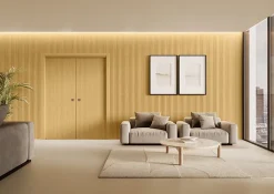 Panneau mural 3D MIDDLE WAVY 2760 x 750 x 12 mm chêne noir satiné-Hardwarexchange