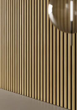 Hardwarexchange Panneau mural 3D MICRO WAVY Chene Fonce satine 2760 x 495 x 12 mm