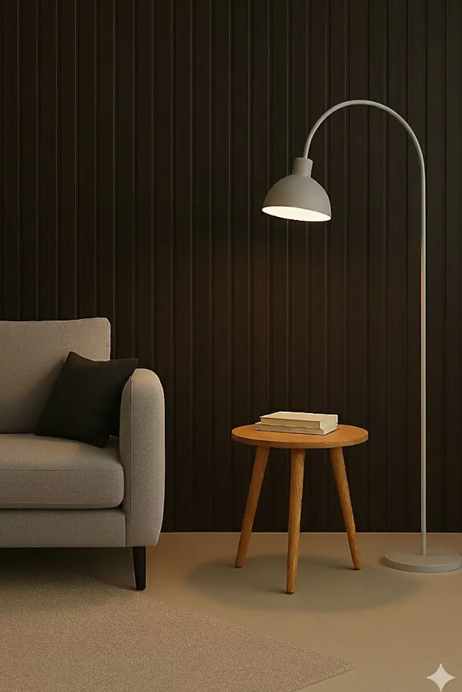 Panneau mural 3D MIDDLE WAVY 2760X750X12 mm chêne foncé satiné-Hardwarexchange Outlet