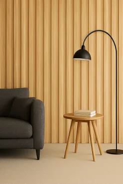 Hardwarexchange Panneau mural 3D MDF SMOOTH WAVY chêne naturel mat 2760x750x12 mm