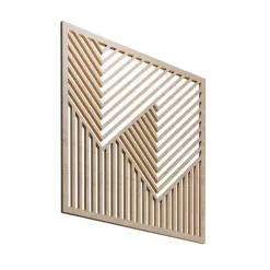 Panneau mural décoratif Zoey design géométrique ajouré effet bois clair L.60 x l.60 x ép.1cm 3pcs-Radex Outlet