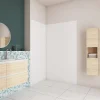 Panneau mural de douche blanc 100x80x210cm,Panneaux muraux salle de bain habillage mural aluminium,avec 2 profilés de finition-AICA Sanitaire Hot