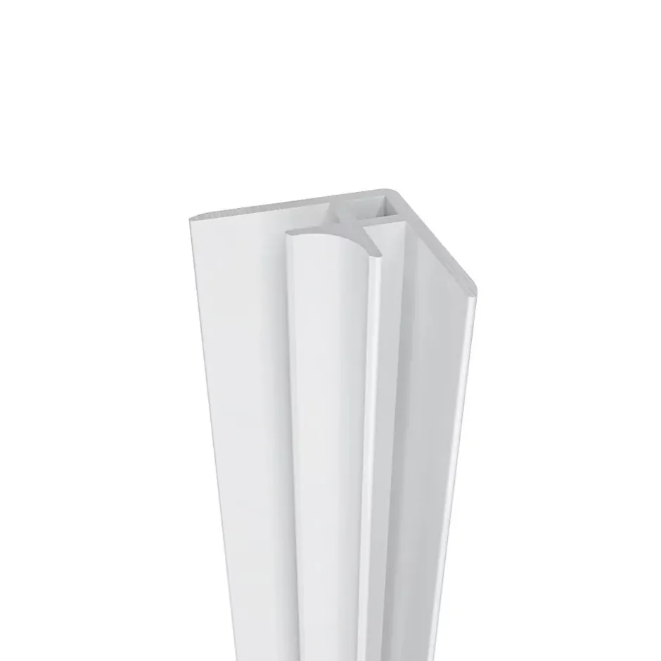 AICA Sanitaire Panneau mural de douche blanc 120x210cm,Panneaux muraux salle de bain habillage mural aluminium,avec 2 profilés de finition