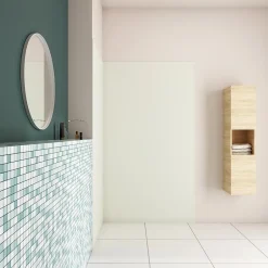 Panneau mural de douche Ivoire 120x90x210cm,Panneaux muraux salle de bain habillage mural aluminium,avec 2 profilés de finition-AICA Sanitaire Online