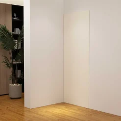 AICA Sanitaire Panneau mural de douche Ivoire 80 x 210 cm mural aluminium - Étanche, durable et facile à nettoyer