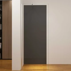 AICA Sanitaire Panneau mural de douche Noir 120 x 210 cm mural aluminium avec 1 profile - Étanche, durable et facile à nettoyer