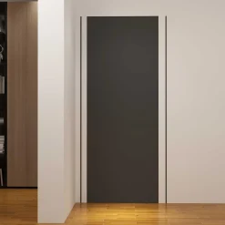 AICA Sanitaire Panneau mural de douche Noir 120 x 210 cm mural aluminium avec 1 profile - Étanche, durable et facile à nettoyer