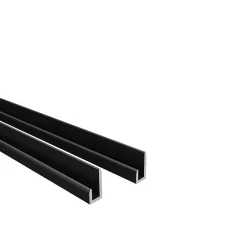 AICA Sanitaire Panneau mural de douche Noir 120 x 210 cm mural aluminium avec 1 profile - Étanche, durable et facile à nettoyer