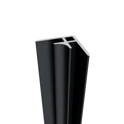 AICA Sanitaire Panneau mural de douche Noir 120x210cm,Panneaux muraux salle de bain habillage mural aluminium,avec 2 profilés de finition