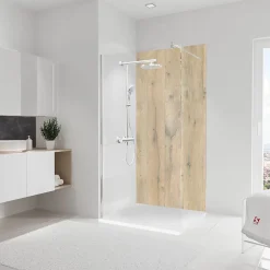 Schulte Panneau mural de salle de bains l.100 x H.210 cm, effet chêne vieilli, DecoDesign