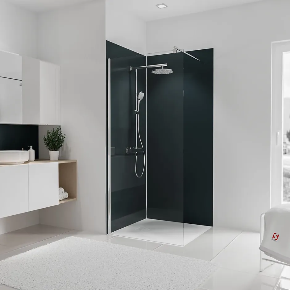 Schulte Panneau mural de salle de bains l.90 x H.210 cm, anthracite, Décodesign couleur vendu par 2