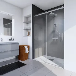 Schulte Panneau mural de salle de bains l.90 x H.210 cm, anthracite, Décodesign couleur vendu par 2